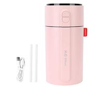 Humidificador pequeño rosa, humidificador de aire con pantalla inteligente de doble pulverización USB para el hogar y la Oficina, Material ABS, capacidad del tanque de agua de