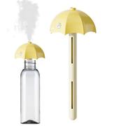 Humidificador Personal Diseño Paraguas Alimentado por USB Silencioso Ligero | Mini humidificador de longitud ajustable para oficina para el hogar dormitorio salón hotel oficina trabajo sueño amarillo