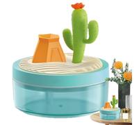 Humidificador personal silencioso, dispositivo de humedad del aire, humidificador de mesa de 200 ml con decoración de paisaje, máquina de niebla fría, accesorio de dormitorio con apagado automático, s