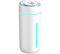 Humidificador portátil de doble modo de niebla de 330 ml, tanque de gran capacidad, 7 colores cambiantes, luz nocturna de bajo ruido para mini difusor para el hogar, coche, dormitorio, escritorio
