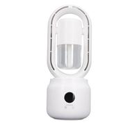 Humidificador Portátil sin Aspas con Ventilador, Refrigeración Rápida, Funcionamiento Silencioso, 4000mAh, Oficina, Hogar, 5,4 X 5,2 X 13,7 Pulgadas