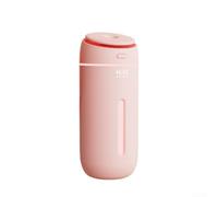Humidificador purificador de aire con función de sueño hidratante y luz nocturna LED, adecuado para el hogar y la oficina, equipado con sello de silicona y cuerpo de material ABS (rosa)