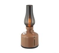 Humidificador recargable vintage con difusor de aceite esencial y luz nocturna regulable continua, estilo retro, niebla fría para el hogar u oficina, funcionamiento silencioso para una hidratación