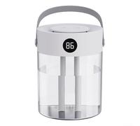 Humidificador silencioso y portátil de 3 litros con boquillas dobles para una cobertura más amplia de niebla, tanque de gran capacidad y práctico sistema de llenado superior para recambios (pantalla