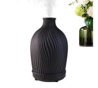 Humidificador ultrasónico,Humidificadores para el hogar, Humidificadores de escritorio en forma de jarrón, Humidificador silencioso de resina con apagado automático, habitación grande con difusor de