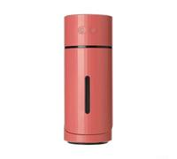 Humidificador USB para escritorio, coche y mascotas, máquina de niebla portátil compacta de 260 ml con temporizador de 4H/8H, apagado automático, luz nocturna y spray de inclinación, blanco o rojo