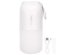 Humidificador y Difusor de Niebla Doble 300ml, USB Recargable, Atomización Nanométrica, 2 Modos de Niebla, Luz Nocturna Blanca - Batería Integrada de 2000mAh, Función de Apagado (Blanca)