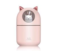 Humidificadores de niebla fría - Difusor de aromas para coche con forma de gato 300 ml, humidificador de mesa USB fácil de usar con luz nocturna para plantas, oficina, coche, habitación de los niños