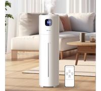 Humidificadores grandes para recámara, neblina fría ultrasónica de 9 l/2.5 galones, fácil de limpiar con gran velocidad de niebla de 350 ml/h, torre silenciosa, adecuado para habitación de niños