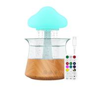 Humidificadores Lluvia En La Nube - Difusor Humidificador De Nube De Lluvia - De Agua Del Humidificador De Nube De Lluvia En Forma De Hongo | Luz Colorida Teledirigida De La Noche De La Seta Co