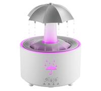 Humidificadores Para Dormitorio | 7 Colores Con Efecto Gota De Lluvia | Difusor de Aromaterapia Giratorio de Paraguas,Para Habitación Escritorio Aula Interior Mesilla De Noche Apartamento Hotel