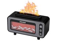Humidificadores Para El Dormitorio - Difusor De Aromaterapia Con Fuego De Chimenea, Fabricante De Niebla Silenciosa De 200 Ml De USB Con Luz De Llama | Relajante Humectante De Aire, Automóvil