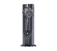 Humidifier Cooling Fan - 13.98 Inch Portable Mist Fan | USB Rechargeable Desk Fans - 100ml Water Tank 6 Speed Quiet 810g Cooling Humidifier with Timer for Bedroom Office Camping or Car Use