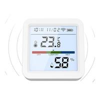 Humidity Sensor, Smart Digital Hygrometer, High Accuracy Wireless Monitoring, Portable ABS Detector, Ideal for Air Quality Control, 2.2x2.2x0.91 Inches, White Color, 1 Piece