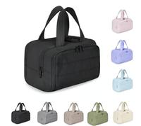 Humidity Travel Cosmetic Bag,Cureaway Travel Cosmetic Bag,Large Capacity Wide-Open Travel Cosmetic,For Womentraveling, Essentials Toiletries (Black)