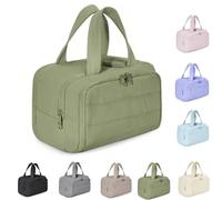 Humidity Travel Cosmetic Bag,Cureaway Travel Cosmetic Bag,Large Capacity Wide-Open Travel Cosmetic,For Womentraveling, Essentials Toiletries (Green)