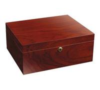 Humidor ADORINI Triest - De lujo, hasta 75 puros, de palisandro y madera de cedro español, con cerradura y un preciso higrómetro de cabello -MARRÓN-