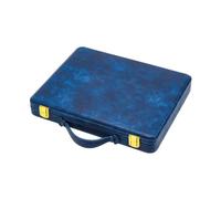 Humidor de cigarros Estuche for cigarros de cuero forrado con madera de cedro Capacidad 10 piezas Soporte for cigarros Humidor de cigarros portátil de viaje(Blue)
