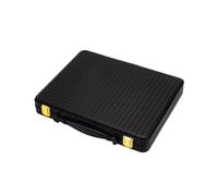 Humidor de cigarros Estuche for cigarros de cuero forrado con madera de cedro Capacidad 10 piezas Soporte for cigarros Humidor de cigarros portátil de viaje(Black)