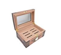 Humidor de puros, exquisita caja de cigarros de cedro Caja de almacenamiento de puros Humidor Caja de puros para el día del padre