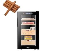 Humidor Eléctrico 200 Puros 46L Sistema Humedad Independiente, Regalo Cumpleaños Hombre 50 Años 60 Años Regalo Papà, Armario de Prestigio para Club y Lounge Bar
