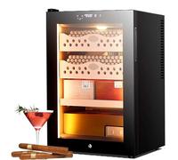 Humidor Eléctrico Para 200-300 Puros, Capacidad 50L, Control Táctil De Temperatura Y Humedad, Refrigeración Doble Núcleo, Estantes De Cedro Español, Gran Regalo Para Hombres(Winecabinet)