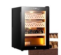 Humidor Elettrico Per 200-300 Sigari Interno In Cedro Spagnolo Controllo Umidità Regolabile 60-80% Con Igrometro Digitale Ideale Per Casa O Ufficio(Black-2)