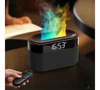Humificador con Alarma de Despertador, Difusor de Aceite Esencial Aromaterapia,Luz Nocturna de Aromaterapia con 7 Colores Que Cambian, difusor aceites Esenciales con Control Remo