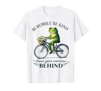 Humilde Kind Frog Riding Bike Deja atrás Las Preocupaciones Camiseta