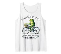 Humilde Kind Frog Riding Bike Deja atrás Las Preocupaciones Camiseta sin Mangas