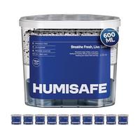 HUMISAFE 600ML Pack x 10 Cajas Antihumedad Armarios | Deshumidificador Armario | Absorbe humedad | Habitaciones, Cocina, Garajes, Trasteros | Elimina Olores, Previene Condensación y Protege tu Hogar