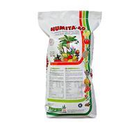 HUMITA 40 - Leonardita en polvo Natural con Ácidos Húmicos y Fúlvicos | Rico en Microelementos | Fertilizante Orgánico para Suelos y Cultivos | Saco 25kg
