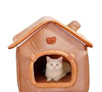 Humkopnl Cama cueva para gatos, casa calmante con cojín extraíble, cama cálida para cachorros, cachorros, mascotas, perros pequeños, invierno, balcón, sala de estar, decoración del hogar