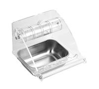 Humkopnl Comedero de pájaros para jaula, taza de agua acrílica para alimentos, taza de alimentación de agua, para entusiastas, familiares, amigos, canarios, loros, tortolitos, interiores y exteriores