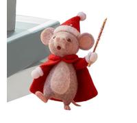 Humkopnl Ratones de Fieltro - Bonitos de Animales - Ratón de Fieltro de Navidad, para Dormitorio, Sala de Estar, estantería, alféizares de Ventanas Interiores, Vacaciones
