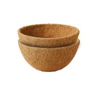 Hummcqit Paquete De 2 Macetas De Coco Preformadas Redondas De 12 Pulgadas, Cesta Colgante De Fibra De Coco Natural, Inserto para Cajas De Ventana, Almohadilla De Anidación para Mascotas