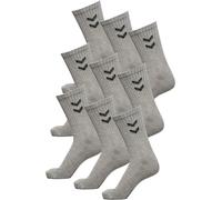 hummel 9 pares de calcetines básicos unisex, Gris (2006), 38-42