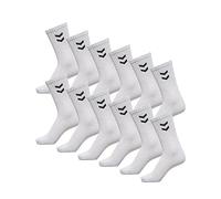 hummel Calcetines deportivos básicos unisex, 12 unidades, Blanco (9001)