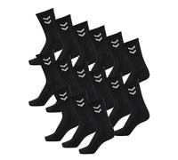 hummel Calcetines deportivos unisex básicos, paquete de 15 unidades, Negro (2001), 38-42