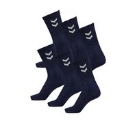 hummel Calcetines deportivos unisex en paquete de 6 unidades, azul marino (7026), 41-45