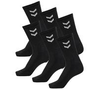 hummel Calcetines deportivos unisex en paquete de 6 unidades, Negro , 32-35