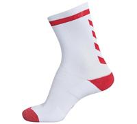 hummel Calcetines unisex Elite Indendørs sok lav, blanco/rojo verdadero, 43-45 EU