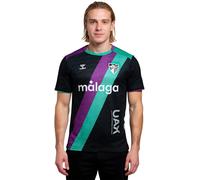 Hummel - Camiseta oficial Malaga CF Segunda Equipación 2025-2026, Unisex, Negro, XL