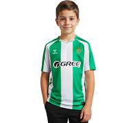 Hummel - Camiseta oficial Real Betis Primera Equipación 2025-2026 Niño, Unisex, Verde - Blanco, 140 cm
