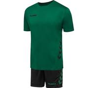 hummel hmlPROMO Set DÚO Chándal, Masculino, Verde PERENNE/Negro, S