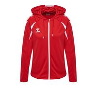 hummel Core 2.0 - Chaqueta con capucha para mujer, color blanco y rojo, L