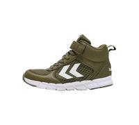hummel Elastische Schnürsenkel Sneaker Speed Mid Kinder, Zapatillas, Verde Oscuro, 35 EU