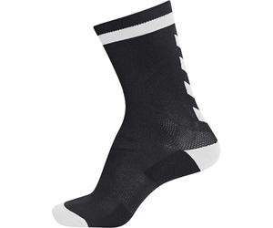 Hummel Elite Indoor Sock Low, Calcetines Unisex Adulto, Blanco/negro, 43-45