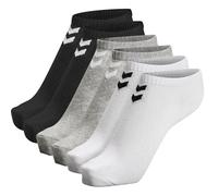 hummel Hmlchevron 6-Pack Ankle Socks Calcetín de Tobillo, Negro/Blanco/Gris, 12 Kurz Unisex Adulto