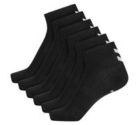 hummel, HmlCHEVRON 6-PACK MID CUT SOCKS, NEGRO, 14